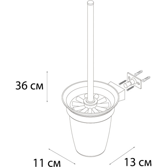 Ершик для унитаза Fixsen Trend Gold FX-99013 Золото-сатин