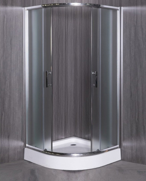 Душевой уголок Esbano ESR-8005 80х80 ESUGR8005 профиль Хром стекло рифленое