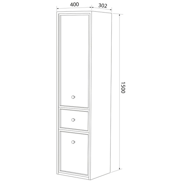 Шкаф пенал Iddis Torr 40 TOR40W0i97 подвесной Белый матовый