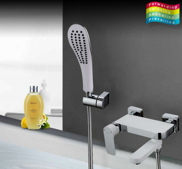 Смеситель для ванны Gappo G48 G3248 Белый Хром