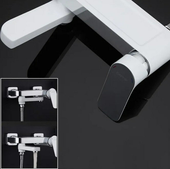 Смеситель для ванны Gappo G48 G3248 Белый Хром