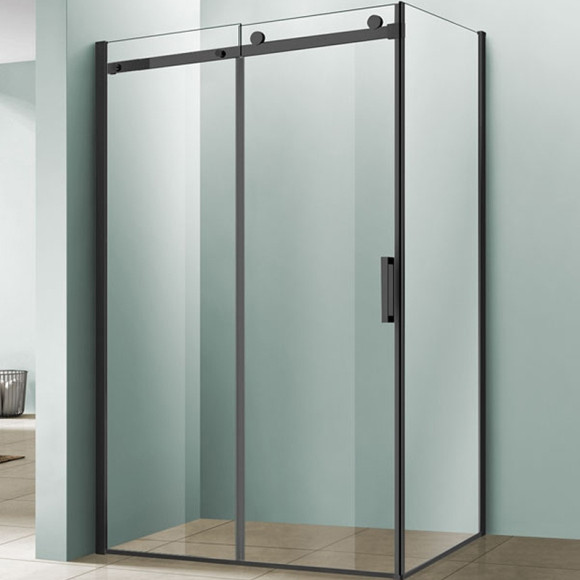 Душевой уголок Vincea Como 130x90 VSR-1C9013CLB профиль Черный стекло прозрачное