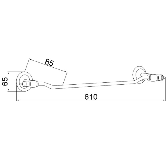 Полотенцедержатель Boheme Vogue Nero 10182 Хром Полотенцедержатель Boheme Vogue Nero 10182 Хром