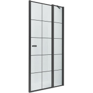 Душевая дверь New Trendy New Soleo Black 90 R D-0293A профиль Черный стекло прозрачное