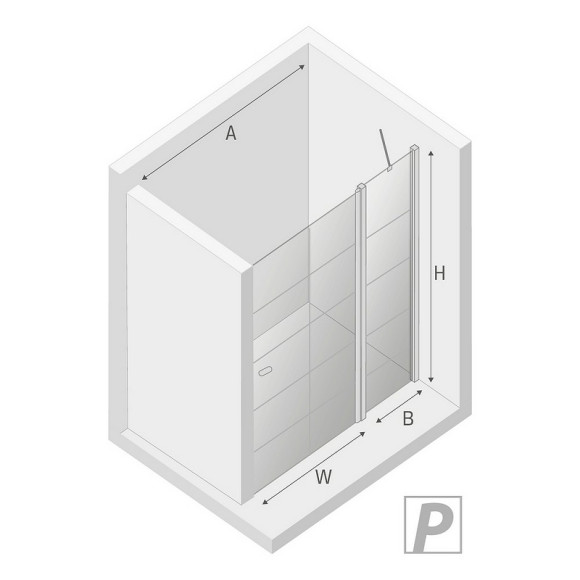 Душевая дверь New Trendy New Soleo Black 90 R D-0293A профиль Черный стекло прозрачное Душевая дверь New Trendy New Soleo Black 90 R D-0293A профиль Черный стекло прозрачное