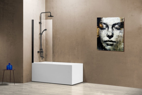 Шторка на ванну Vincea VSB-11800CLB 80x140 профиль Черный стекло прозрачное Шторка на ванну Vincea VSB-11800CLB 80x140 профиль Черный стекло прозрачное