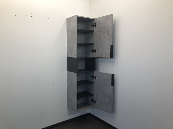 Шкаф пенал Comforty Франкфурт 40 00-00006505 подвесной Бетон светлый