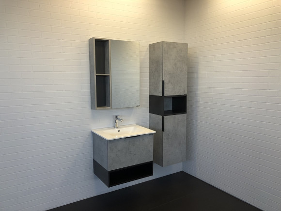 Шкаф пенал Comforty Франкфурт 40 00-00006505 подвесной Бетон светлый