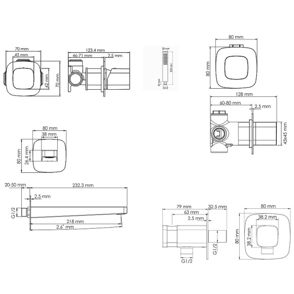 Смеситель для ванны WasserKRAFT Naab A8651.312.314.326.087.103 Хром