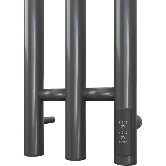 Электрический полотенцесушитель Point Деметра PN12822GB П3 120x1200 диммер справа Графит блеск Электрический полотенцесушитель Point Деметра PN12822GB П3 120x1200 диммер справа Графит блеск