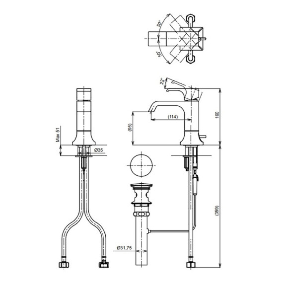 Смеситель для раковины Toto GC TLG08301R Хром Смеситель для раковины Toto GC TLG08301R Хром