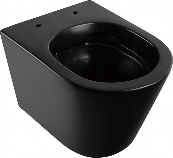 Унитаз Abber Bequem AC1102MB подвесной Черный матовый с сиденьем Микролифт Унитаз Abber Bequem AC1102MB подвесной Черный матовый с сиденьем Микролифт