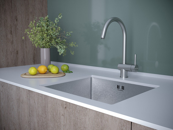 Смеситель для кухни Paulmark Bend Be212066-SS Нержавеющая сталь