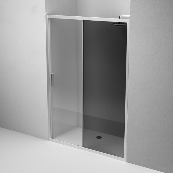 Душевая дверь AM.PM Gem 140 W90G-140-1-195MG профиль Хром матовый стекло тонированное-прозрачное Душевая дверь AM.PM Gem 140 W90G-140-1-195MG профиль Хром матовый стекло тонированное-прозрачное