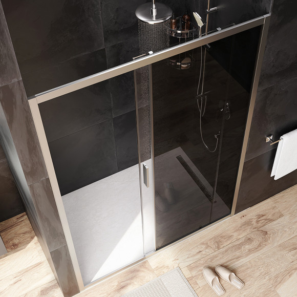 Душевая дверь AM.PM Gem 140 W90G-140-1-195MG профиль Хром матовый стекло тонированное-прозрачное Душевая дверь AM.PM Gem 140 W90G-140-1-195MG профиль Хром матовый стекло тонированное-прозрачное