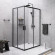 Комплект душевого уголка с душевой системой и аксессуарами AM.PM Gem S 120x90 WK93ES профиль Черный матовый стекло прозрачное Комплект душевого уголка с душевой системой и аксессуарами AM.PM Gem S 120x90 WK93ES профиль Черный матовый стекло прозрачное