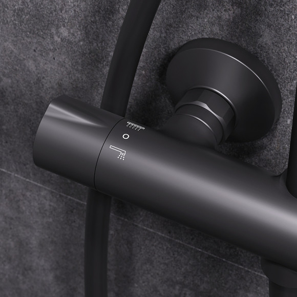 Комплект душевого уголка с душевой системой и аксессуарами AM.PM Gem S 120x90 WK93ES профиль Черный матовый стекло прозрачное Комплект душевого уголка с душевой системой и аксессуарами AM.PM Gem S 120x90 WK93ES профиль Черный матовый стекло прозрачное