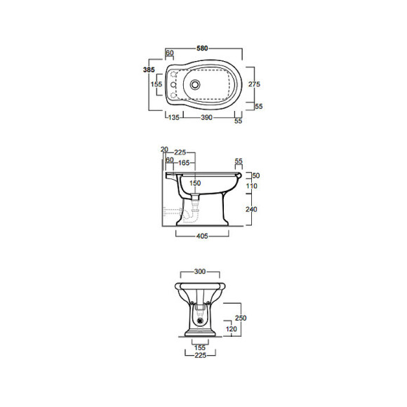 Биде Simas Lante LA04bi*1 Белое Биде Simas Lante LA04bi*1 Белое