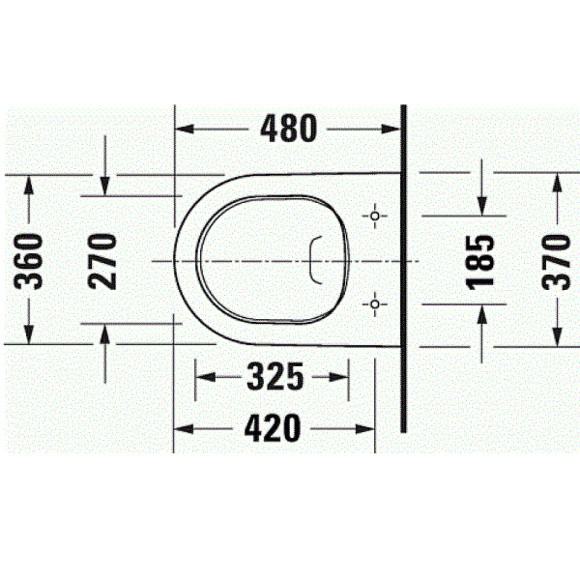 Унитаз Duravit D-Neo 2587090000 подвесной без сиденья