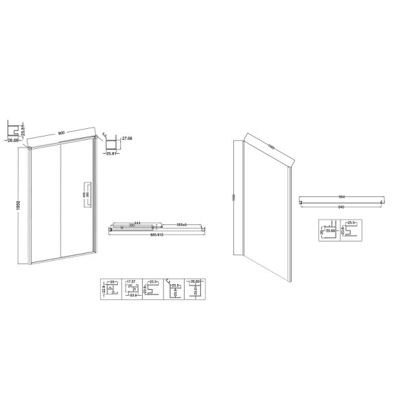 Душевой уголок Niagara Nova 90х100 NG-64-9A-A100-34 профиль Хром стекло прозрачное Душевой уголок Niagara Nova 90х100 NG-64-9A-A100-34 профиль Хром стекло прозрачное