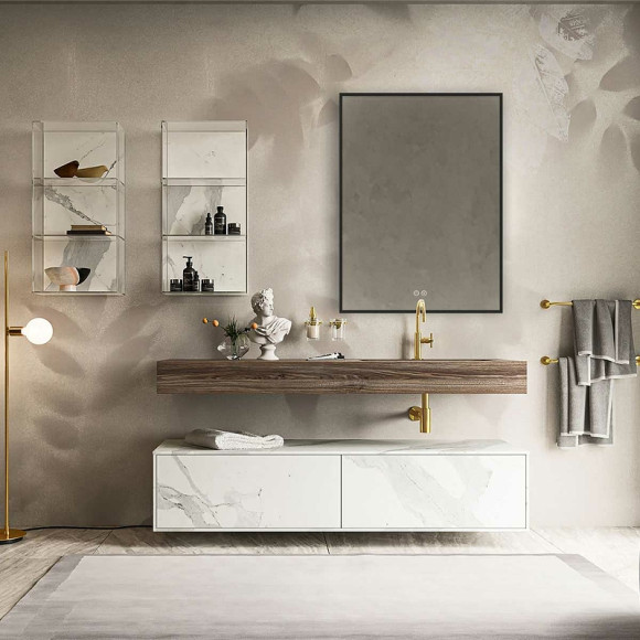 Зеркало Vincea 60 VLM-3VN600B-2 с подсветкой Черное с сенсорным выключателем с подогревом и диммером Зеркало Vincea 60 VLM-3VN600B-2 с подсветкой Черное с сенсорным выключателем с подогревом и диммером