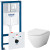 Комплект унитаза AM.PM Spirit FlashClean C701700WH+C707857WH с инсталляцией Grohe Rapid SL 38775001 с сиденьем Микролифт и клавишей смыва Хром