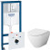 Комплект унитаза AM.PM Spirit FlashClean C701700WH+C707857WH с инсталляцией Grohe Rapid SL 38775001 с сиденьем Микролифт и клавишей смыва Хром