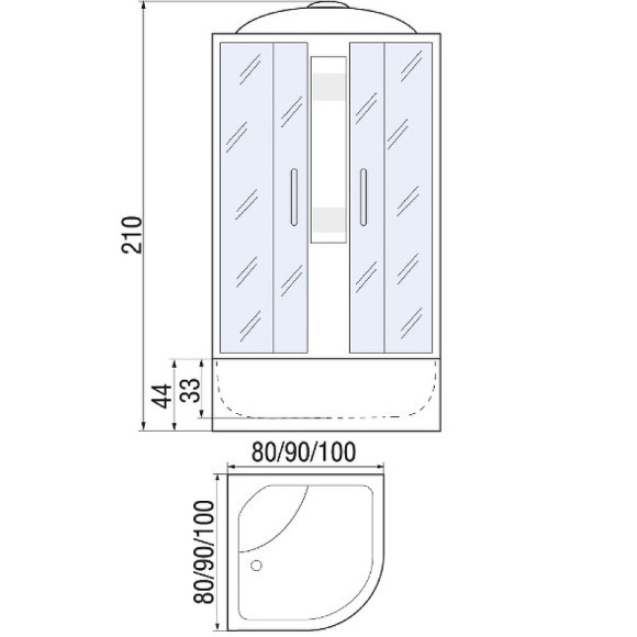 Душевая кабина River Nara 80x80 МТ 10000001259 с поддоном Душевая кабина River Nara 80x80 МТ 10000001259 с поддоном