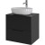 Тумба с раковиной Orange Line 60 Li-60TubMDF+B05-480W подвесная Черная матовая