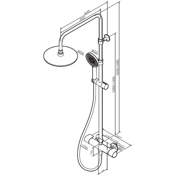Душевая система AM.PM X-Joy F0785A400 с термостатом Хром Душевая система AM.PM X-Joy F0785A400 с термостатом Хром