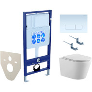 Комплект унитаза с инсталляцией Aquatek Set Aquatek Вега cmp-013 с сиденьем Микролифт и Белой клавишей смыва Комплект унитаза с инсталляцией Aquatek Set Aquatek Вега cmp-013 с сиденьем Микролифт и Белой клавишей смыва