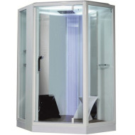 Душевая кабина Orans 130x130 89106w0 с баней профиль Белый задние стенки Белые Душевая кабина Orans 130x130 89106w0 с баней профиль Белый задние стенки Белые