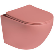 Унитаз SantiLine SL-5104 подвесной Персиковый матовый с сиденьем Микролифт