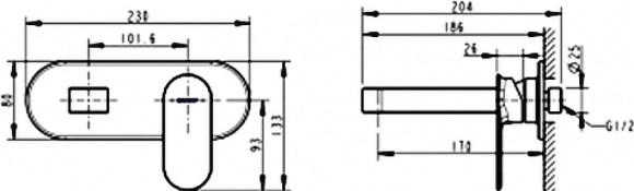 Смеситель для раковины Bravat Gina P69182C-ENG Хром Смеситель для раковины Bravat Gina P69182C-ENG Хром