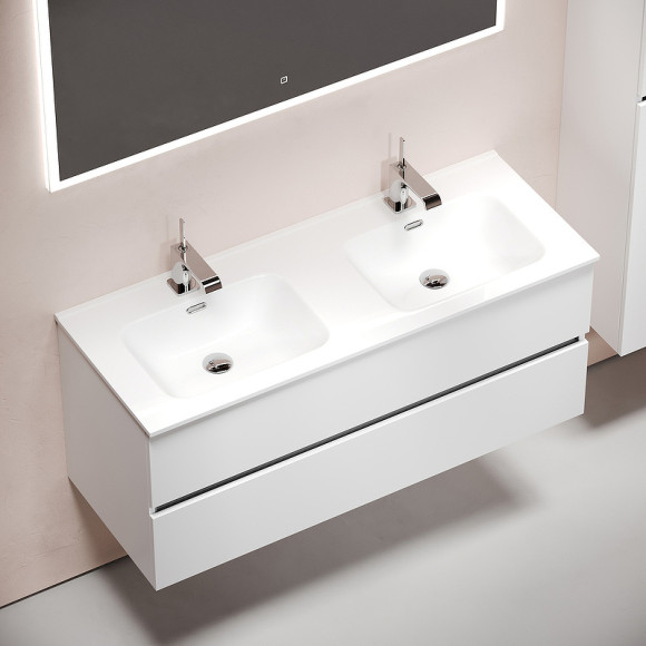 Тумба под раковину Sancos Urban 120 UR120-2W подвесная Белый глянец Тумба под раковину Sancos Urban 120 UR120-2W подвесная Белый глянец