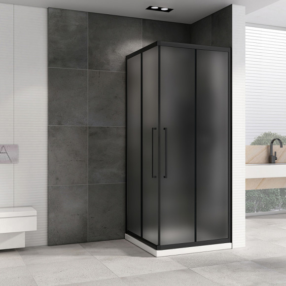 Душевой уголок Abber Schwarzer Diamant 90x90 AG02090BMH профиль Черный стекло матовое Душевой уголок Abber Schwarzer Diamant 90x90 AG02090BMH профиль Черный стекло матовое