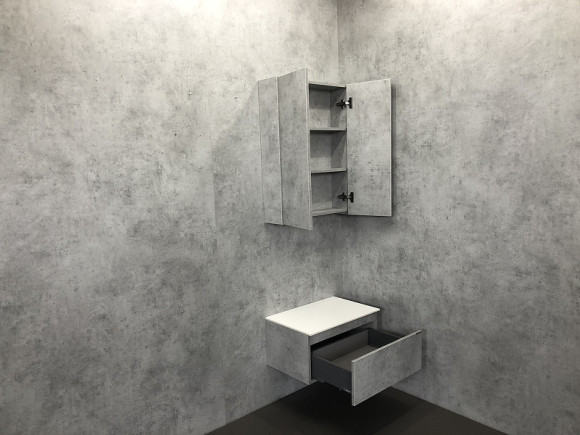 Подвесной шкаф Comforty Осло 60 00-00000837 Бетон светлый Подвесной шкаф Comforty Осло 60 00-00000837 Бетон светлый