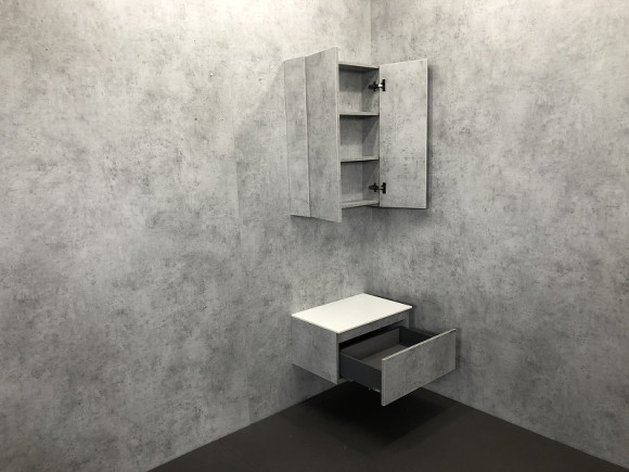 Подвесной шкаф Comforty Осло 60 00-00000837 Бетон светлый Подвесной шкаф Comforty Осло 60 00-00000837 Бетон светлый