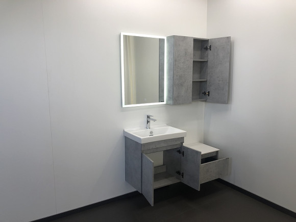 Подвесной шкаф Comforty Осло 60 00-00000837 Бетон светлый Подвесной шкаф Comforty Осло 60 00-00000837 Бетон светлый