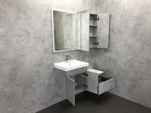 Подвесной шкаф Comforty Осло 60 00-00000837 Бетон светлый Подвесной шкаф Comforty Осло 60 00-00000837 Бетон светлый