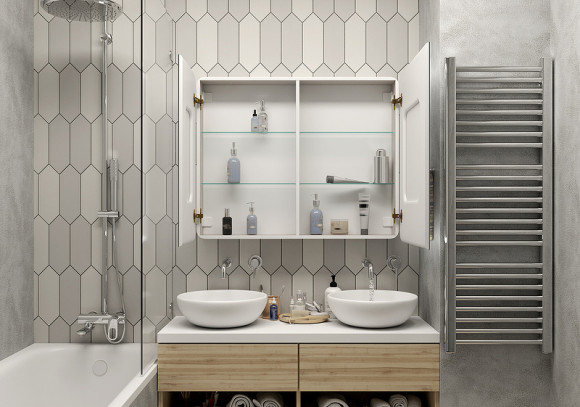 Зеркальный шкаф Континент Elliott LED 100 МВК031 с подсветкой Белый Зеркальный шкаф Континент Elliott LED 100 МВК031 с подсветкой Белый