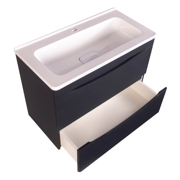 Тумба под раковину Style Line Бергамо 70 СС-00002321 подвесная Черная антискрейч Тумба под раковину Style Line Бергамо 70 СС-00002321 подвесная Черная антискрейч