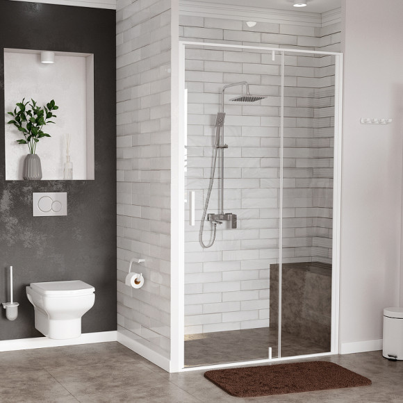 Душевая дверь WasserKRAFT Neime 90 19P04 профиль Белый матовый стекло прозрачное Душевая дверь WasserKRAFT Neime 90 19P04 профиль Белый матовый стекло прозрачное