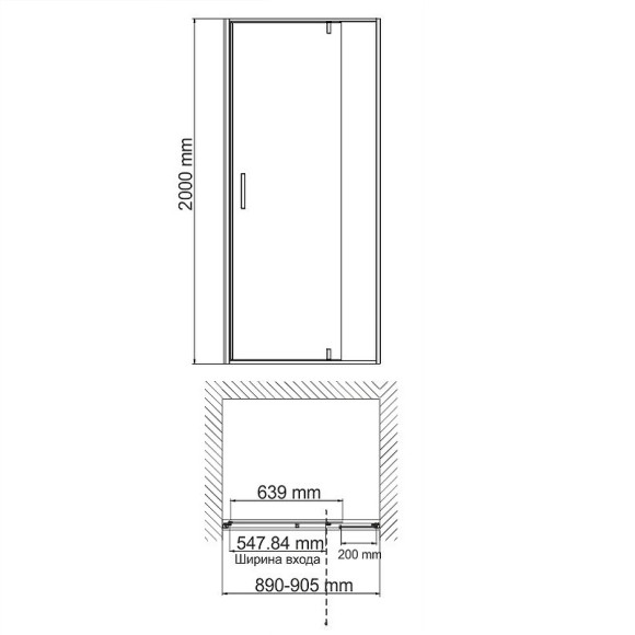 Душевая дверь WasserKRAFT Neime 90 19P04 профиль Белый матовый стекло прозрачное Душевая дверь WasserKRAFT Neime 90 19P04 профиль Белый матовый стекло прозрачное