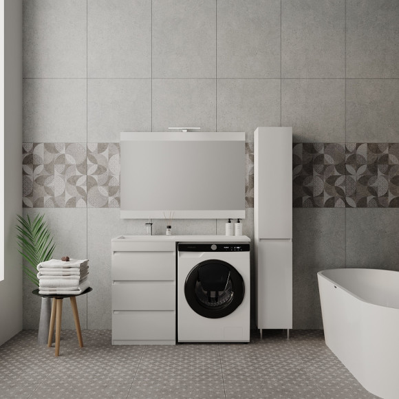 Тумба под раковину Style Line Даллас 110 Люкс Plus СС-00002369 Белая Тумба под раковину Style Line Даллас 110 Люкс Plus СС-00002369 Белая