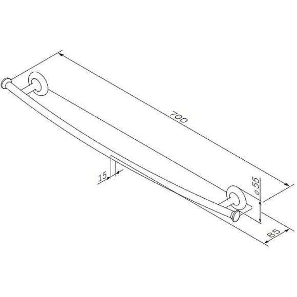 Держатель для полотенец AM.PM Like A80346400 Хром