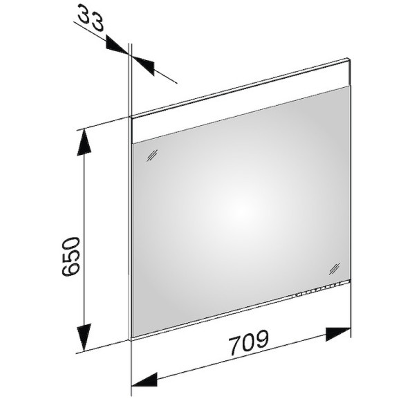 Зеркало Keuco Edition 400 70 11596171500 с подсветкой с сенсорным выключателем