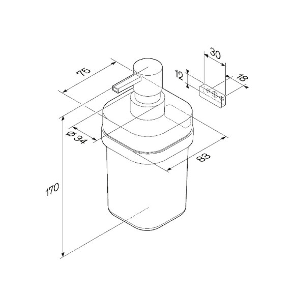 Дозатор для жидкого мыла AM.PM Func A8F36922 Черный матовый Дозатор для жидкого мыла AM.PM Func A8F36922 Черный матовый