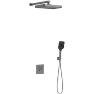 Душевая система Vincea Inspire VSFW-321MT1GM с термостатом Вороненая сталь