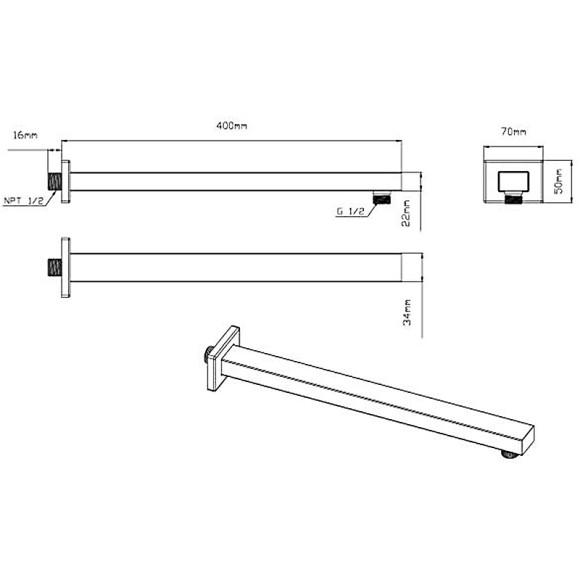 Душевая система Vincea Inspire VSFW-321MT1GM с термостатом Вороненая сталь